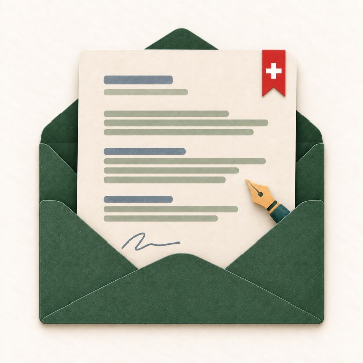 Bewerbungsschreiben — Schweiz
