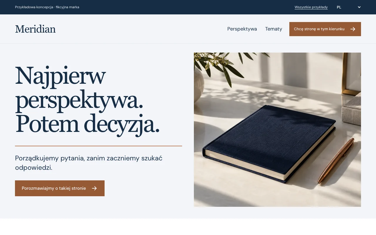 Website-Vorschau: Meridian