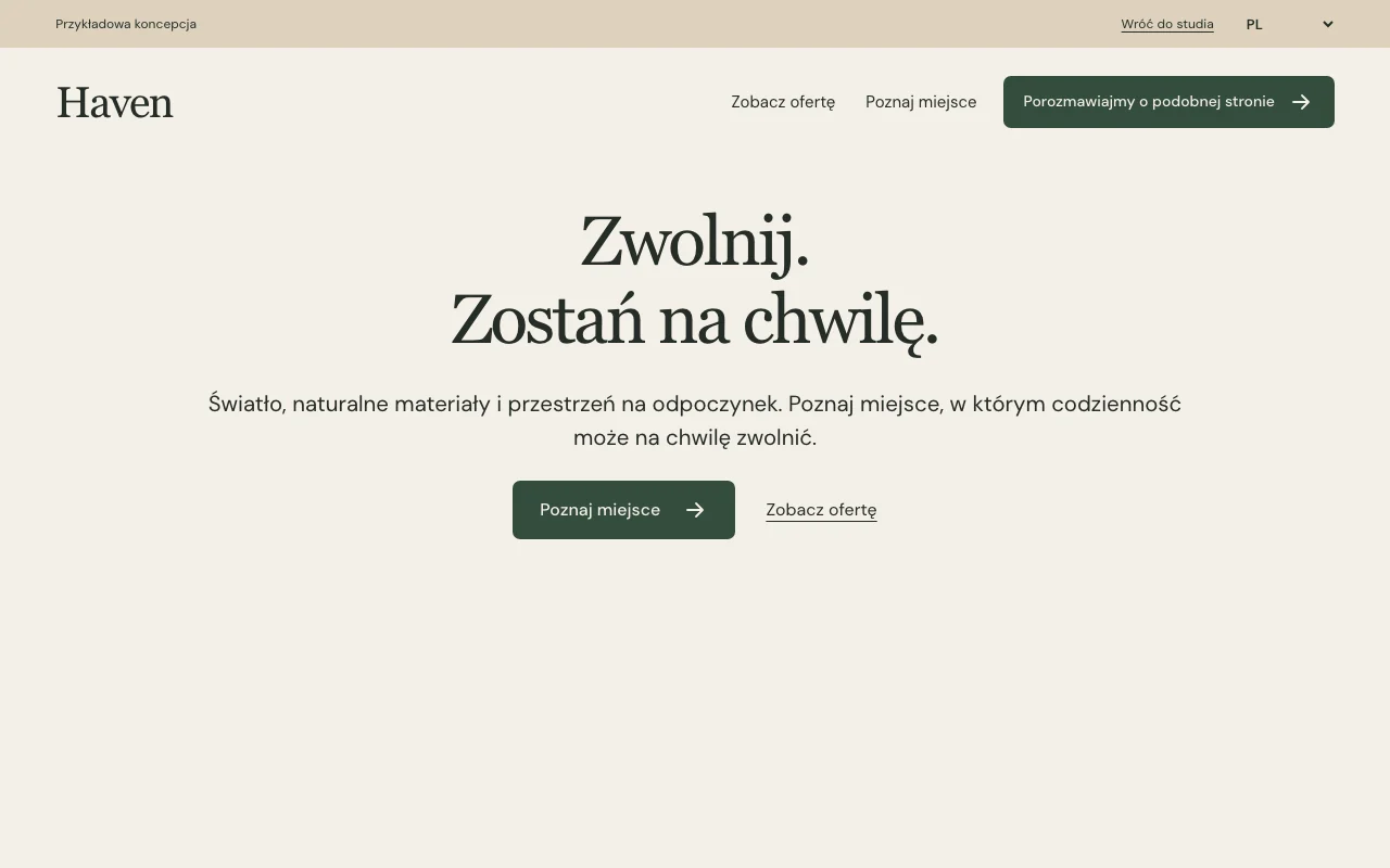 Website-Vorschau: Haven