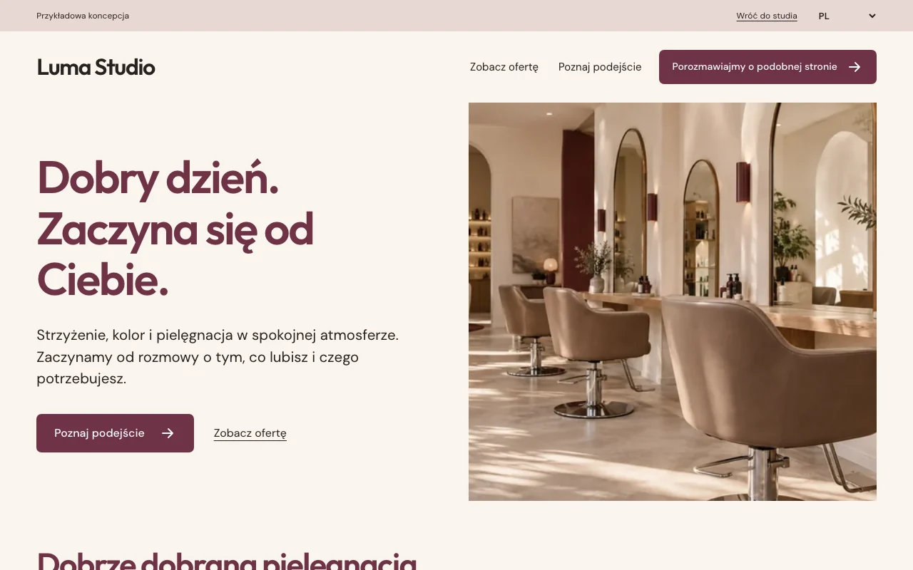 Website-Vorschau: Luma Studio