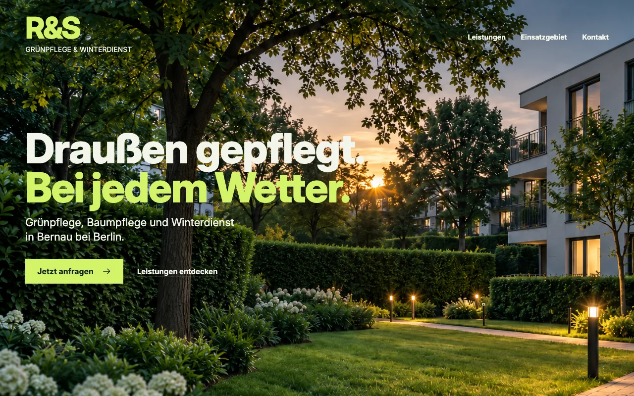 Website-Vorschau: R&S Grünpflege